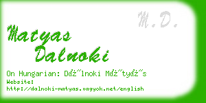 matyas dalnoki business card